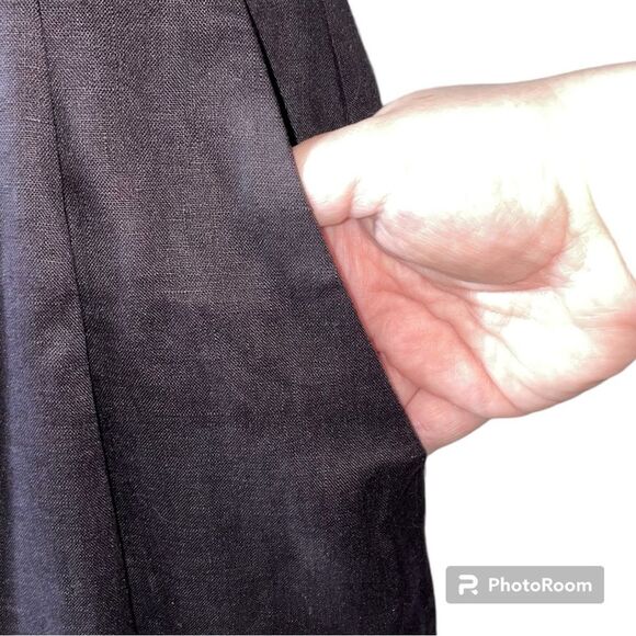 J. Crew Black 100% Linen Jumpsuit Romper Cropped Wide Leg Size 2 - Picture 4 of 7